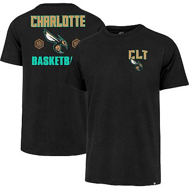Men's '47  Black Charlotte Hornets 2022/23 City Edition Backer Franklin T-Shirt