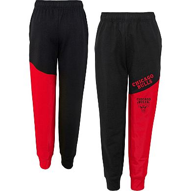 Youth Black/Red Chicago Bulls Superior Split Pants