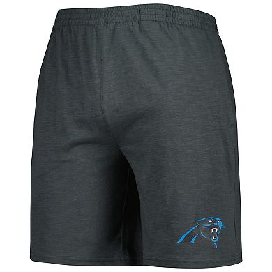 Men's Concepts Sport Charcoal/White Carolina Panthers Downfield T-Shirt & Shorts Sleep Set