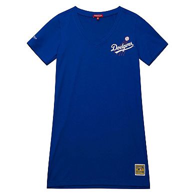 Women's Mitchell & Ness Royal Los Angeles Dodgers Cooperstown Collection V-Neck Dress