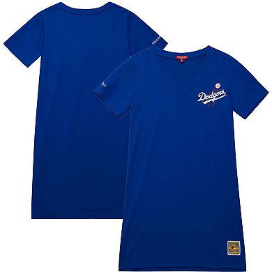 Women's Mitchell & Ness Royal Los Angeles Dodgers Cooperstown Collection V-Neck Dress