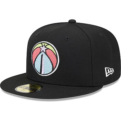 Men's New Era Black Washington Wizards Color Pack 59FIFTY Fitted Hat