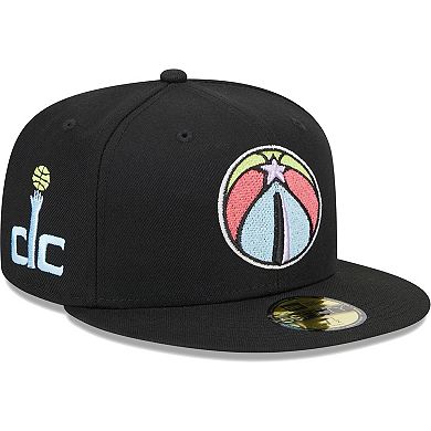 Men's New Era Black Washington Wizards Color Pack 59FIFTY Fitted Hat