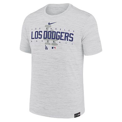 Men's Nike Gray Los Angeles Dodgers City Connect Velocity Practice Performance T-Shirt
