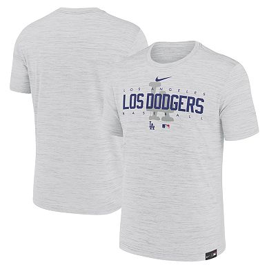 Men's Nike Gray Los Angeles Dodgers City Connect Velocity Practice Performance T-Shirt