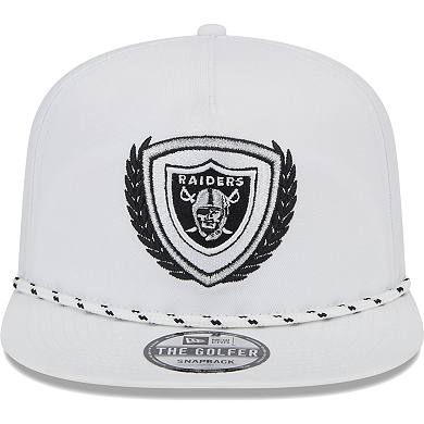 Men's New Era White Las Vegas Raiders Tee Golfer 9FIFTY Snapback Hat