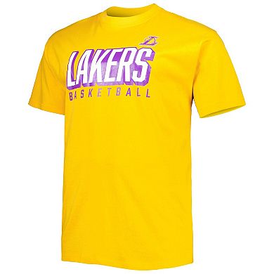 Men's Fanatics Branded Gold/White Los Angeles Lakers Big & Tall Two-Pack T-Shirt Set