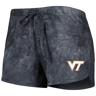 Women's Concepts Sport Charcoal Virginia Tech Hokies Billboard Tie-Dye Tank Top and Shorts Sleep Set