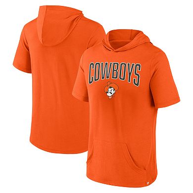 Men's Fanatics Branded Orange Oklahoma State Cowboys Outline Lower Arch Hoodie T-Shirt
