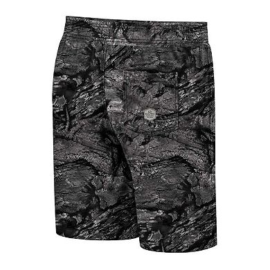 Men's Colosseum Charcoal ECU Pirates Realtree Aspect Ohana Swim Shorts