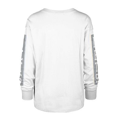 Women's '47 White Brooklyn Nets City Edition SOA Long Sleeve T-Shirt