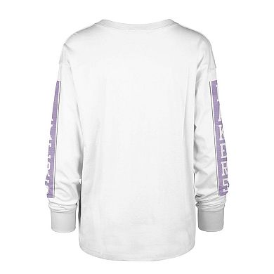 Women's '47 White Los Angeles Lakers City Edition SOA Long Sleeve T-Shirt