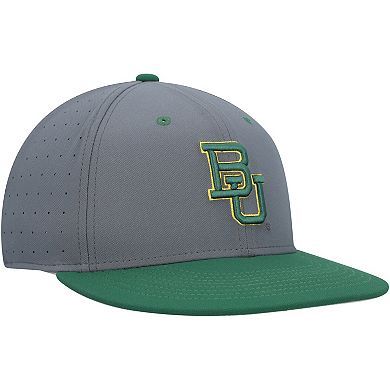 Men's Nike Gray Baylor Bears Aero True Baseball Performance Fitted Hat