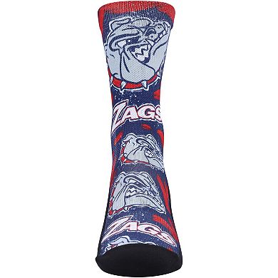 Unisex Rock Em Socks Gonzaga Bulldogs Allover Logo & Paint Crew Socks