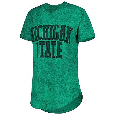 Women's Pressbox Green Michigan State Spartans Southlawn Sun-Washed T-Shirt