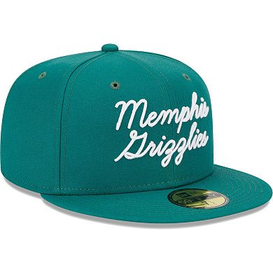 Men's New Era Augusta Green Memphis Grizzlies Script 59FIFTY Fitted Hat