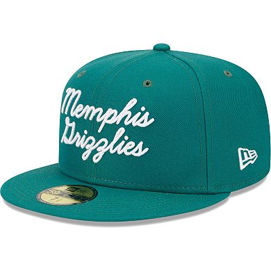 Men's New Era Augusta Green Memphis Grizzlies Script 59FIFTY Fitted Hat