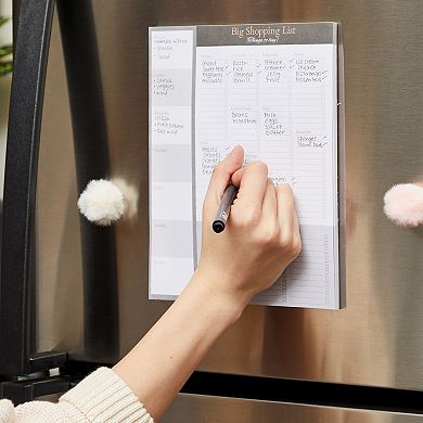 Big Magnetic Shopping List Pad for Fridge (7.5 x 9.5 In, 52 Sheets Each, 3 Pack)