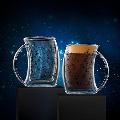 JoyJolt Star Wars TIE Fighter 2-pc. Double Walled Glass Mugs