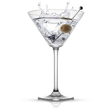 JoyJolt Olivia 4-pc. Premium Crystal Martini Glass Set