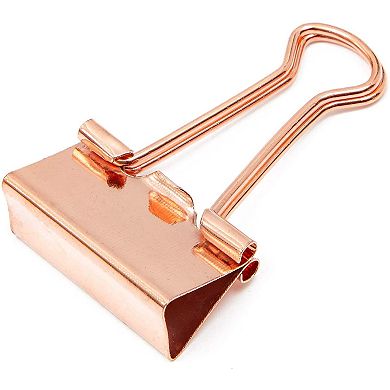 Bright Creations Rose Gold Binder Clips (Medium, 1 in, 50 Pack)