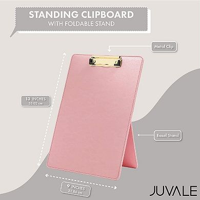 Standing Clipboard with Foldable Stand, Document Holder (Pink, 9 x 13 In)