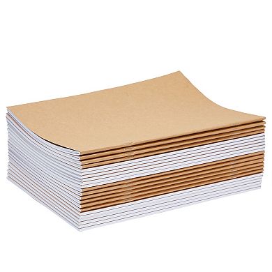 24 Pack Large Blank Notebook 8.5x11 Bulk, Unlined Journals for Sketchbook