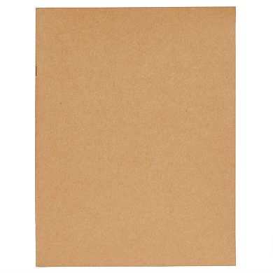 24 Pack Blank Unlined Notebook Bulk Set, Letter Size Kraft Paper Journals with 24 Sheets for Drawing, Sketchbook, Office Supplies (8.5 x 11 In)