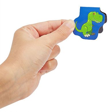 50 Pack Magnetic Bookmark Clips for Kids, Bulk, 10 Animal Designs (1.7 x 1.7 In)