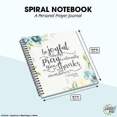 Prayer Journal, Spiral Bound Notebook (8.8 x 8.5 Inches)