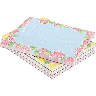 4 Pack Notepads Memo Lined To Do Tasks with Cute Fruit Design, Small 4.25x5.5