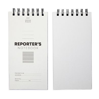 12 Pack Reporters Notebook, Spiral Note Pad for Journalist, 70 Sheets, 4x8 in