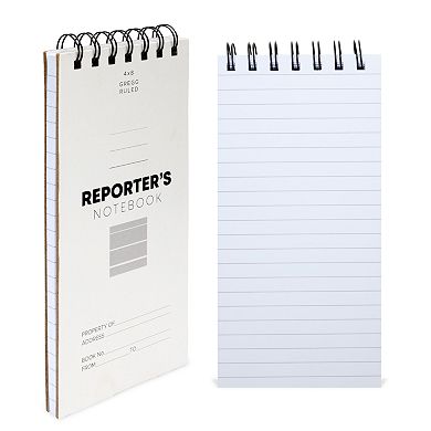 12 Pack Reporters Notebook, Spiral Note Pad for Journalist, 70 Sheets, 4x8 in