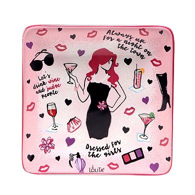 Certified International Lolita Divas on the Loose 4-pc. Canape Plate Set