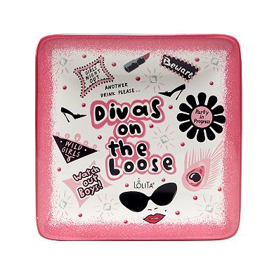 Certified International Lolita Divas on the Loose 4-pc. Canape Plate Set