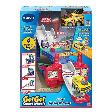 VTech Go! Go! Smart Wheels 4-in-1 Zig-Zag Raceway Track & Stunt Car Set