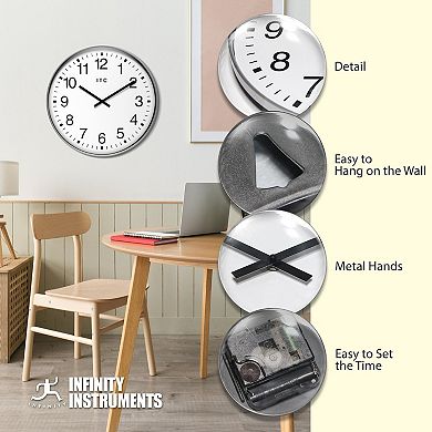 Infinity Instruments 19.375-in. Round Wall Clock