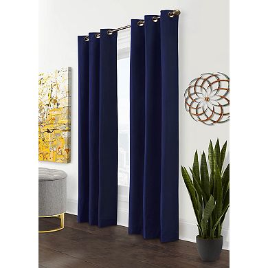 Myne Decor Weathermate Grommet Curtain Panel Pair each 40 x 63 in Navy