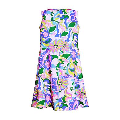 Girls 7-16 24Seven Comfort Apparel Colorful Floral Sleeveless Pocket Dress