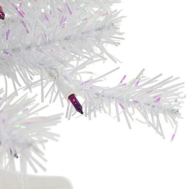 Northlight 2-ft. Pre-lit Purple Lights Rockport White Pine Artificial Christmas Tree