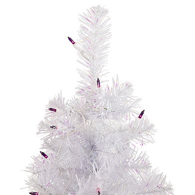 Northlight 2-ft. Pre-lit Purple Lights Rockport White Pine Artificial Christmas Tree