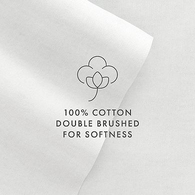 Urban Loft's Cotton Solid Deep Pocket Sheet Set - Easy Care, Wrinkle Resistant