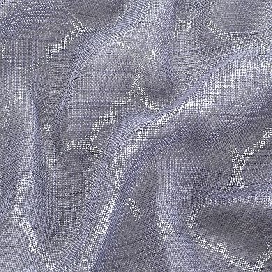 Kate Aurora Living 2 Pack Shabby Metallic Trellis Pastel Sheer Grommet Curtains