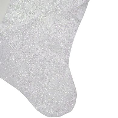 Northlight Iridescent Glitter Snowflake Christmas Stocking