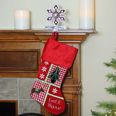 Northlight Let It Snow Holiday Patches Christmas Stocking