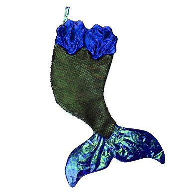 Northlight Sequin Iridescent Mermaid Christmas Stocking