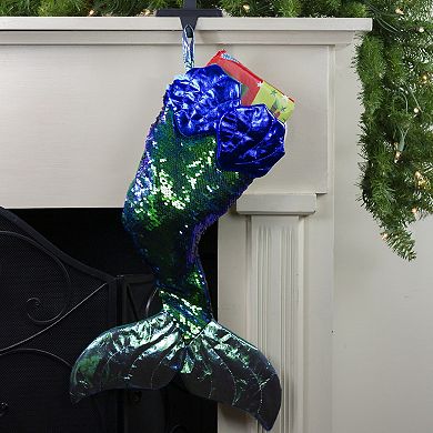 Northlight Sequin Iridescent Mermaid Christmas Stocking