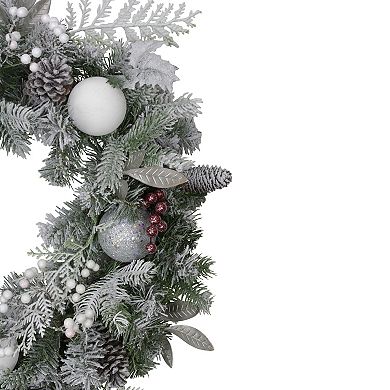 Northlight Frosted Cedar & Berries Artificial Christmas Wreath