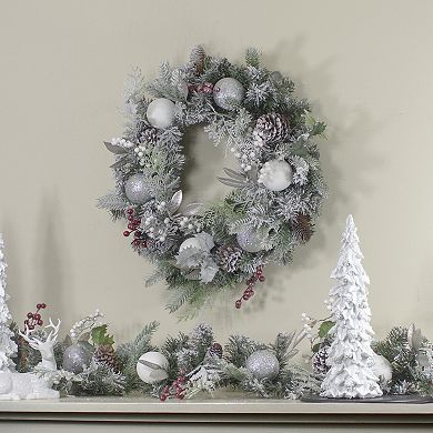 Northlight Frosted Cedar & Berries Artificial Christmas Wreath