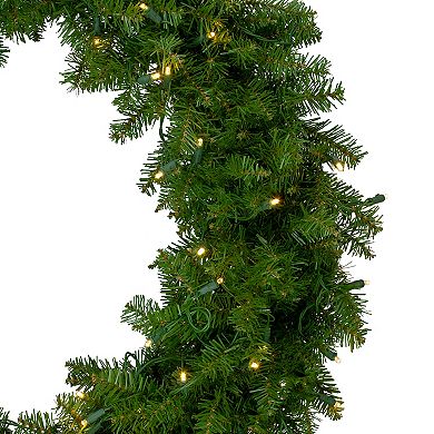 Northlight Lighted Northern Pine Artificial Christmas Wreath Warm Clear LED Lights